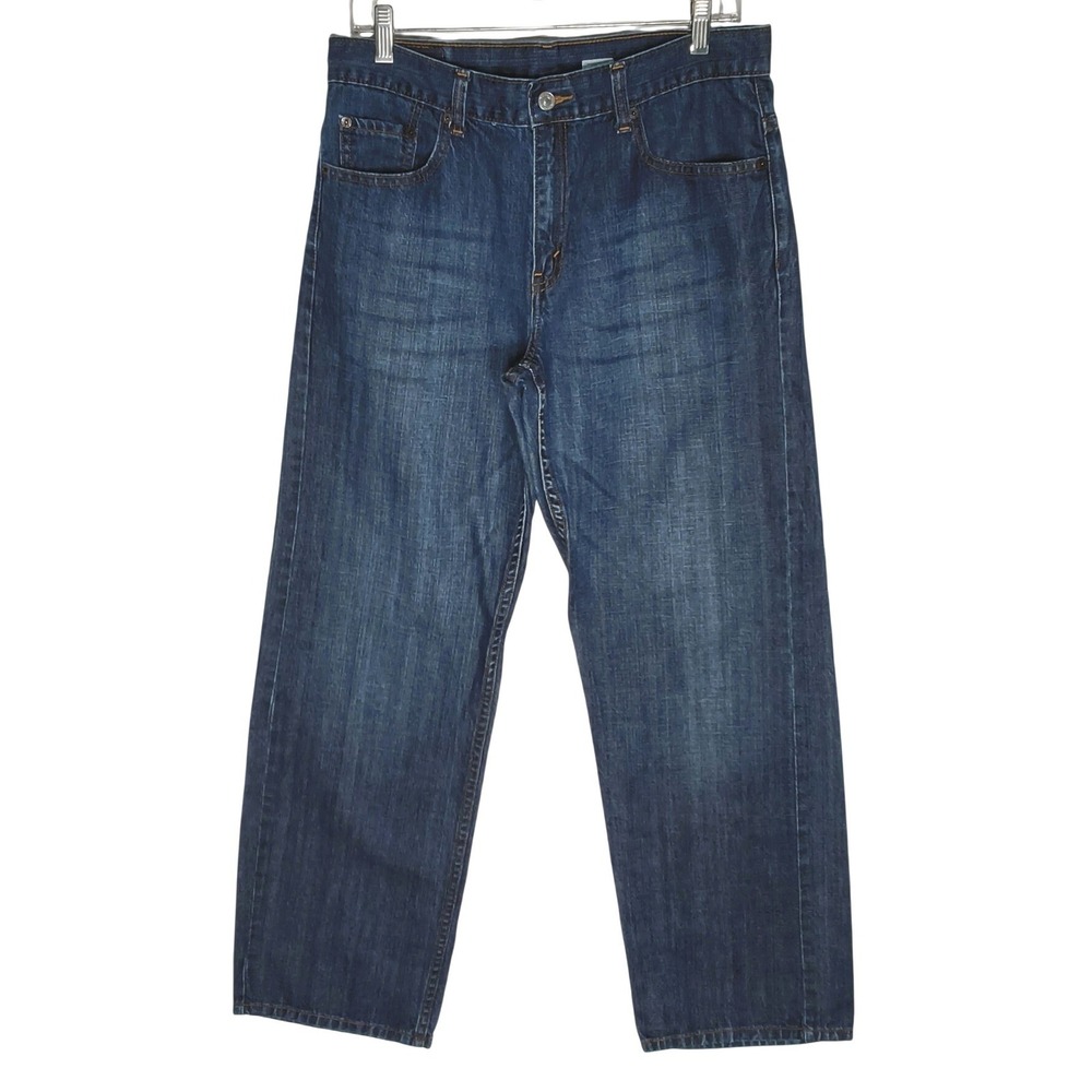 Levi's 577 Lower Rise Loose Fit Jeans Women 12 Medium Blue Denim Y2K 32 x 31